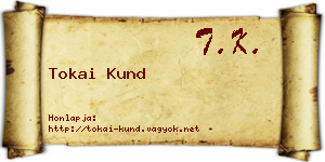 Tokai Kund névjegykártya